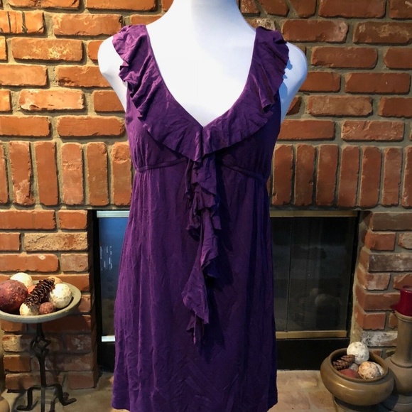 Purple Tiered Ruffle Accent Sun Dress - Picture 6 of 6